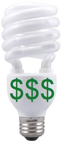 CFL compact fluorescent light bulb